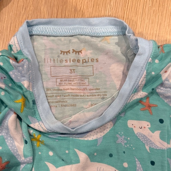 Little Sleepies Shark Pajamas - Picture 2 of 3